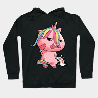 Funny Unicorn Unicorns Grumpy Blobfish Design Hoodie